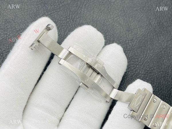 V8 Factory Super Clone Cartier Skeleton Santos Swiss Ronda4S20 Watch Two Tone Rose Gold V8 Factory Super Clone Cartier Skeleton Santos Swiss Ronda4S20 Watch Two Tone Rose Gold