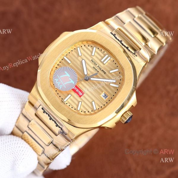 Swiss Quality Copy Patek Philippe Nautilus x Supreme Citizen Watch Yellow Gold Swiss Quality Copy Patek Philippe Nautilus x Supreme Citizen Watch Yellow Gold