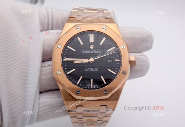 Replica Audemars Piguet Watches For Sale Royal Oak Rose Gold Black Dial Watch Replica Audemars Piguet Watches For Sale Royal Oak Rose Gold Black Dial Watch