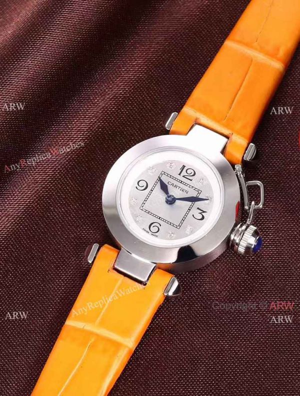 Best AAA Cartier Pasha Copy Watch SS Blue Dial Blue Leather 28mm Best AAA Cartier Pasha Copy Watch SS Blue Dial Blue Leather 28mm