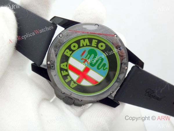 Fake Chopard Alfa Romeo Chronograph Black Dial Watch Red Hands Fake Chopard Alfa Romeo Chronograph Black Dial Watch Red Hands