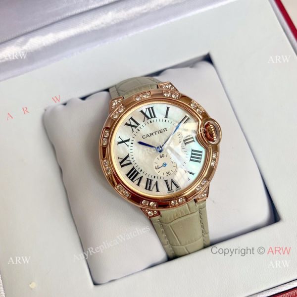 Cartier Ballon Bleu de Rose Gold White MOP Dial Watch 36mm Cartier Ballon Bleu de Rose Gold White MOP Dial Watch 36mm