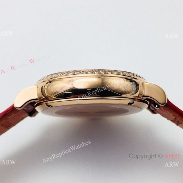 Swiss Copy IWC Portofino Rose Gold Diamond Bezel Lady Watch Swiss Copy IWC Portofino Rose Gold Diamond Bezel Lady Watch