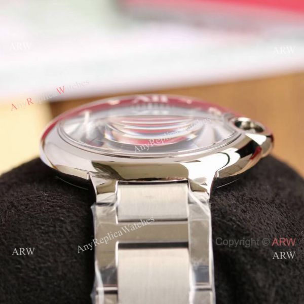 Replica Cartier Balloon Blue Gray Dial V6 Watch with Diamond Markers Replica Cartier Balloon Blue Gray Dial V6 Watch with Diamond Markers
