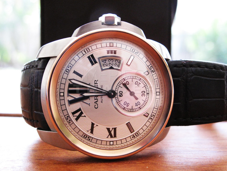 Cartier Calibre W7100039 Steel and 18k Rose Gold Automatic Self-Winding Cartier Calibre W7100039 Steel and 18k Rose Gold Automatic Self-Winding