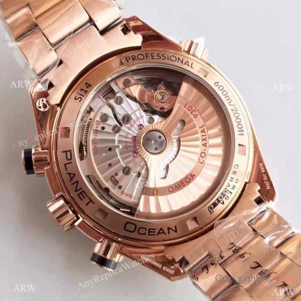 (OM)New Copy Swiss Omega Seamaster 9901 Watch Rose Gold Black Face (OM)New Copy Swiss Omega Seamaster 9901 Watch Rose Gold Black Face