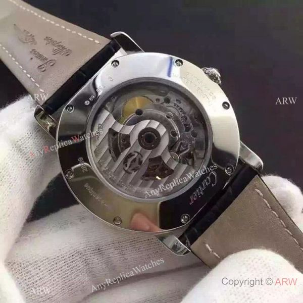 Copy Swiss Cartier Louis Moon Phase Watch SS Smooth Bezel Copy Swiss Cartier Louis Moon Phase Watch SS Smooth Bezel