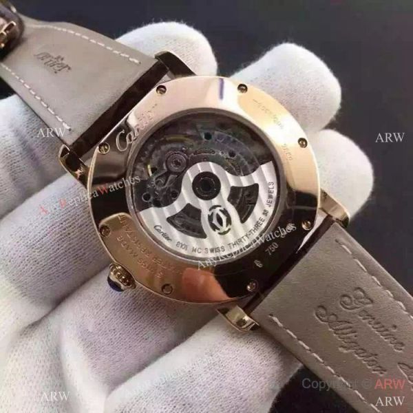 Copy Swiss Cartier Louis Moon Phase Watch Rose Gold Diamond Bezel Copy Swiss Cartier Louis Moon Phase Watch Rose Gold Diamond Bezel