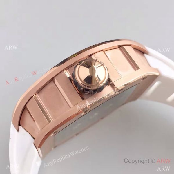 Copy Richard Mille RM 19-01 Rose Gold White Rubber Spider Face Watch Copy Richard Mille RM 19-01 Rose Gold White Rubber Spider Face Watch
