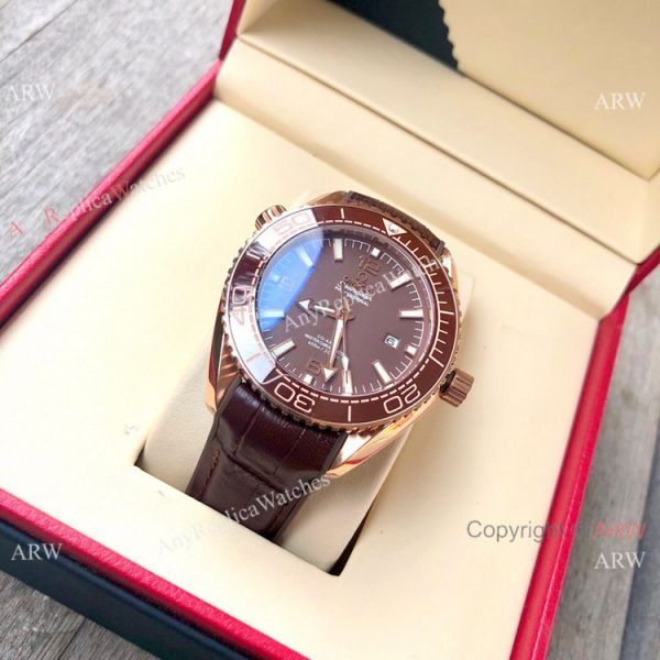 Replica Omega Seamaster Planet Ocean 600m Watch Rose Gold Brown Dial Replica Omega Seamaster Planet Ocean 600m Watch Rose Gold Brown Dial