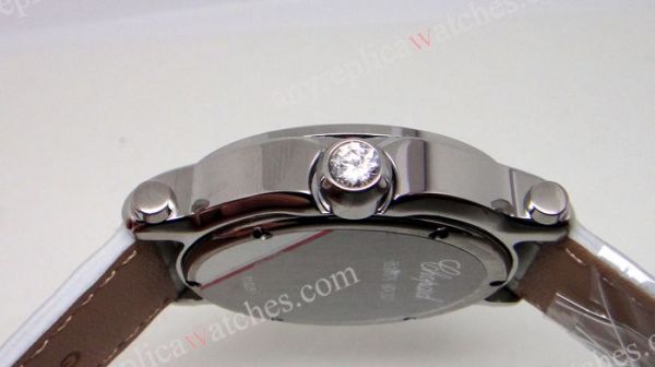 Swiss Quality Happy Sport Chopard Ladies Watch / White Leather / Diamond Watch Swiss Quality Happy Sport Chopard Ladies Watch / White Leather / Diamond Watch
