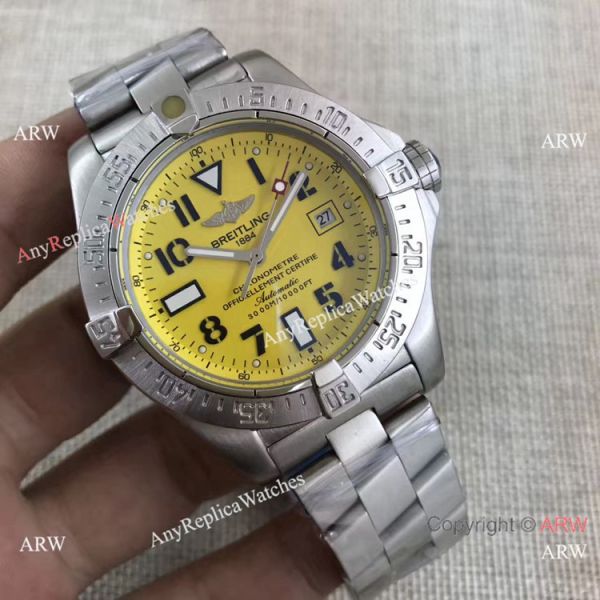 NEW Style Replica Breitling Avenger II Seawolf Orange Dial Silver Steel Watch NEW Style Replica Breitling Avenger II Seawolf Orange Dial Silver Steel Watch