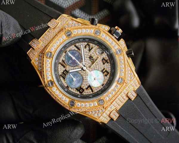 High Quality Copy Audemars Piguet Royal Oak Offshore Full Diamond Watch 44mm High Quality Copy Audemars Piguet Royal Oak Offshore Full Diamond Watch 44mm