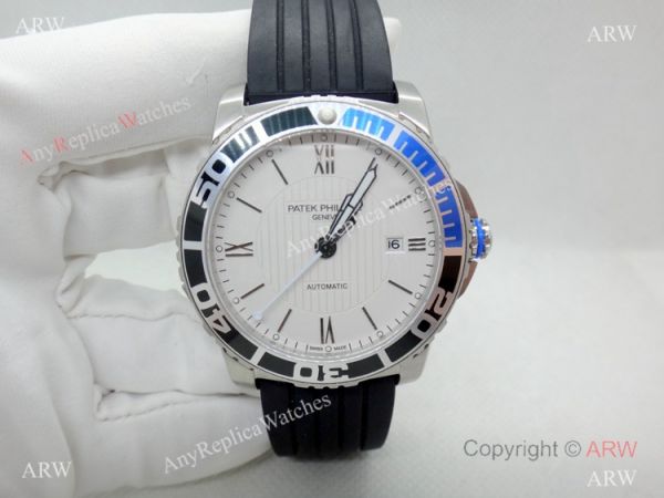 Clone Patek Philippe Geneve SS Black Blue Bezel Watch Automatic Movement Clone Patek Philippe Geneve SS Black Blue Bezel Watch Automatic Movement