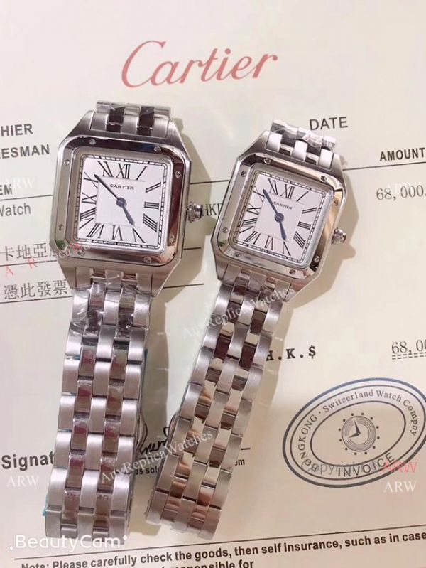 New Cartier Watches Cartier Santos Dumont Stainless Steel Watch New Cartier Watches Cartier Santos Dumont Stainless Steel Watch