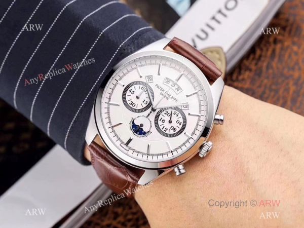 New Patek Philippe Grand Complication Moon Watch Brown Leather Band New Patek Philippe Grand Complication Moon Watch Brown Leather Band