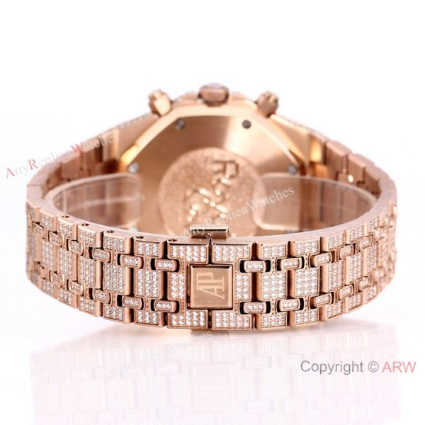 AAA Replica Audemars Piguet Ice Royal Oak Men Watch Rose Gold Case AAA Replica Audemars Piguet Ice Royal Oak Men Watch Rose Gold Case