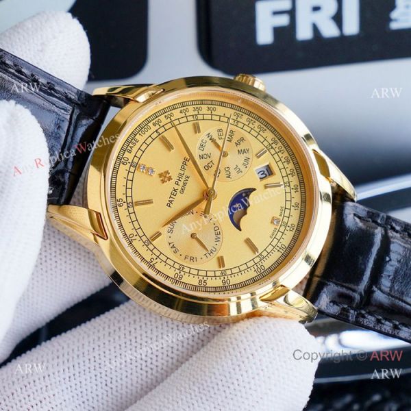 Swiss Patek Philippe Geneve Complications Moonphase Watches Gold Dial Swiss Patek Philippe Geneve Complications Moonphase Watches Gold Dial