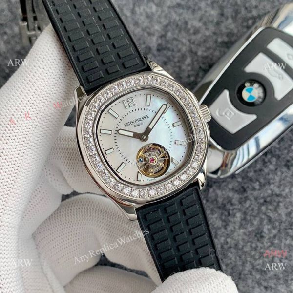 Replica Patek Philippe Tourbillon Women Watch Mother of Pearl Dial Rose Gold Replica Patek Philippe Tourbillon Women Watch Mother of Pearl Dial Rose Gold