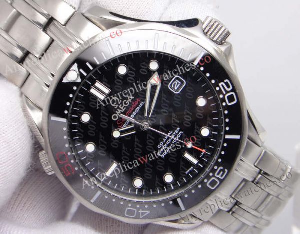 Omega Seamaster 300 Replica 007 50th Anniversary Watch Black Ceramic Bezel Omega Seamaster 300 Replica 007 50th Anniversary Watch Black Ceramic Bezel