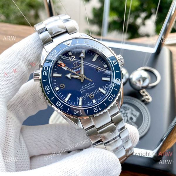 Replica Omega Planet Ocean GMT Watches Blue Ceramic Bezel SWISS GRADE CASE Replica Omega Planet Ocean GMT Watches Blue Ceramic Bezel SWISS GRADE CASE