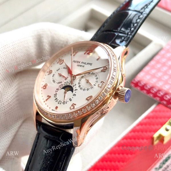 Super Clone Patek Philippe Moonphase Gold Diamond Watch 40MM Super Clone Patek Philippe Moonphase Gold Diamond Watch 40MM