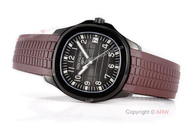 Swiss Grade Copy Patek Philippe Aquanaut Brown Rubber Strap Watch 40mm Swiss Grade Copy Patek Philippe Aquanaut Brown Rubber Strap Watch 40mm