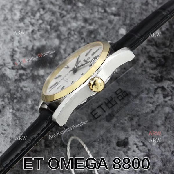 Swiss ETA 8800 Movement Omega Seamaster Superluminova Leather Strap Watch Swiss ETA 8800 Movement Omega Seamaster Superluminova Leather Strap Watch