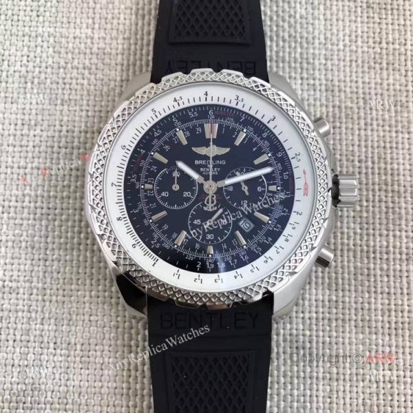 Breitling 1884 Bentley Motors T SS Black Dial w Blue Sub-dial Watch Breitling 1884 Bentley Motors T SS Black Dial w Blue Sub-dial Watch