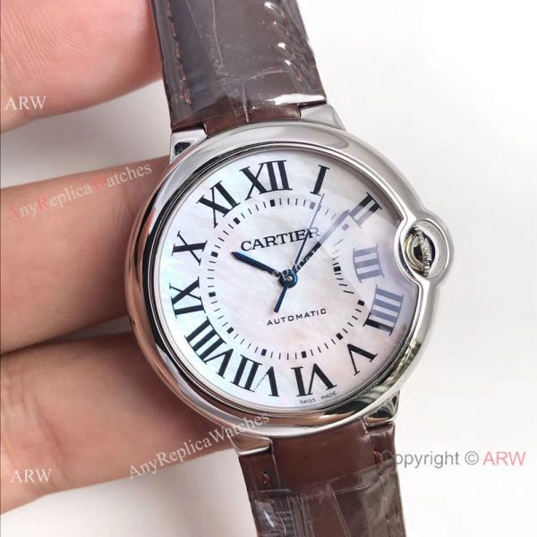 Swiss Grade Copy Ballon Bleu de Cartier Pink MOP Dial Watch Swiss Grade Copy Ballon Bleu de Cartier Pink MOP Dial Watch