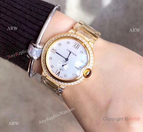 Stainless Steel Diamond White Dial Womens Fake Cartier Watch Stainless Steel Diamond White Dial Womens Fake Cartier Watch