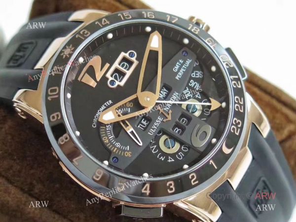 Swiss Grade Replica Ulysse Nardin El Toro Rose Gold Rubber Watch Swiss Grade Replica Ulysse Nardin El Toro Rose Gold Rubber Watch
