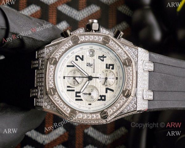 Knockoff Audemars Piguet Royal Oak Offshore Watch Iced Out White Face Knockoff Audemars Piguet Royal Oak Offshore Watch Iced Out White Face