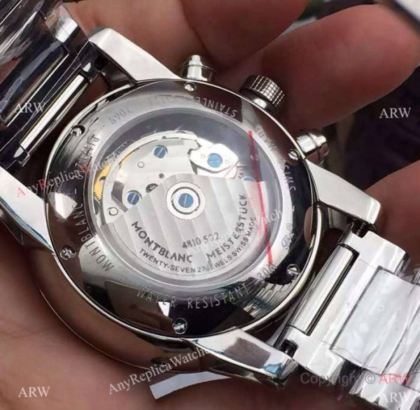 Swiss Grade Replica Montblanc Timewalker Chronograph Watch SS Black Dial Swiss Grade Replica Montblanc Timewalker Chronograph Watch SS Black Dial