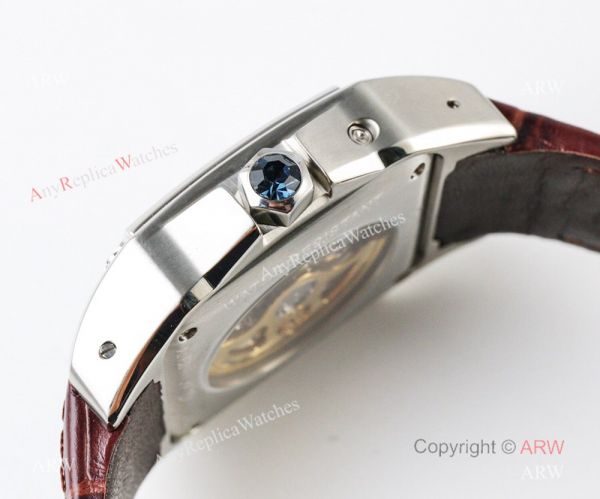 Swiss Grade Replica Cartier Santos 9100 Black Leather Watch Swiss Grade Replica Cartier Santos 9100 Black Leather Watch