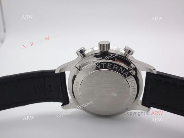 Swiss 7750 IWC Portuguese Black Face Black Leather Strap Watch Swiss 7750 IWC Portuguese Black Face Black Leather Strap Watch