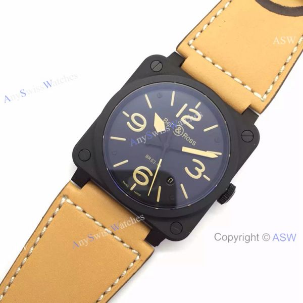 Swiss Replica Bell Ross BR 03-92 Watch brown leather Swiss Replica Bell Ross BR 03-92 Watch brown leather