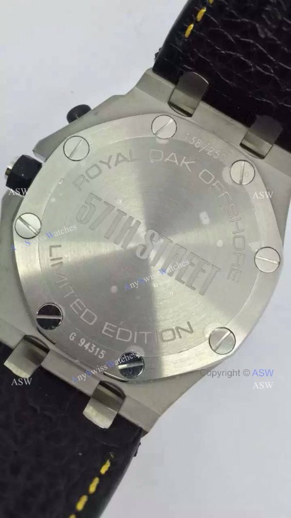 Fake Audemars Piguet Chronograph Swiss Grade Black Leather watch Fake Audemars Piguet Chronograph Swiss Grade Black Leather watch