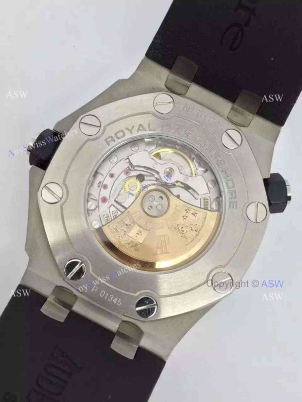 Swiss Audemars Piguet Replica Watch SS White Black Rubber Watch Swiss Audemars Piguet Replica Watch SS White Black Rubber Watch