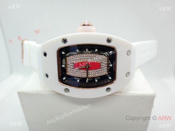 Replica Swiss Richard Mille Watch RM07-1 White Ceramic Case Rubber Band Replica Swiss Richard Mille Watch RM07-1 White Ceramic Case Rubber Band