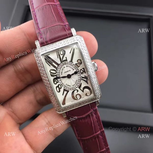 Replica Franck Muller Long Island SS Black Leather Diamond Ladies Watch Replica Franck Muller Long Island SS Black Leather Diamond Ladies Watch