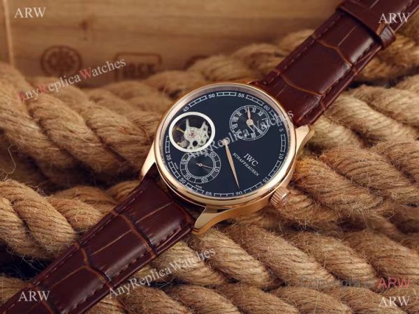 High Quality IWC Tourbillon Portuguese Watch Rose Gold Black Dial High Quality IWC Tourbillon Portuguese Watch Rose Gold Black Dial
