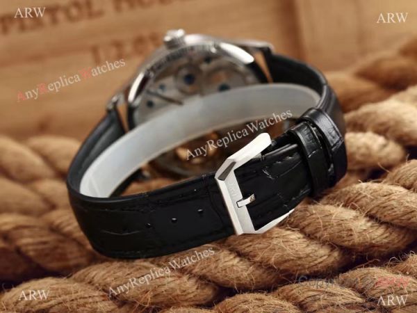 High Quality Replica IWC Tourbillon Portuguese SS Black Leather Watch High Quality Replica IWC Tourbillon Portuguese SS Black Leather Watch
