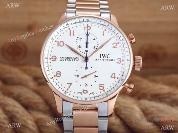 IWC Schaffhausen 2-Tone Rose Gold White Copy Watch Low Price IWC Schaffhausen 2-Tone Rose Gold White Copy Watch Low Price