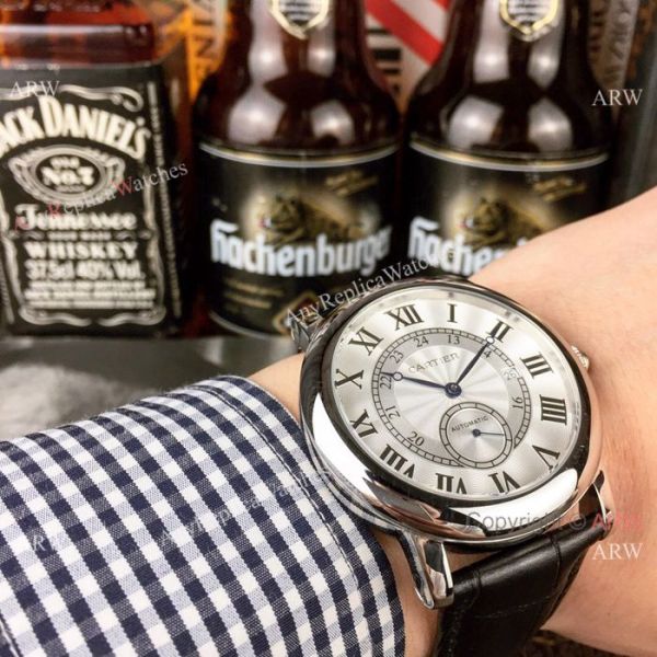 2019 Replica Cartier Ronde Solo 42mm Watches SS Black Leather Strap 2019 Replica Cartier Ronde Solo 42mm Watches SS Black Leather Strap