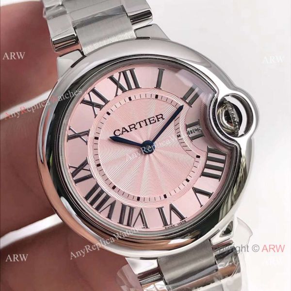 AAA Replica Ballon Bleu Cartier Quartz Watch Stainless Steel Pink Dial AAA Replica Ballon Bleu Cartier Quartz Watch Stainless Steel Pink Dial
