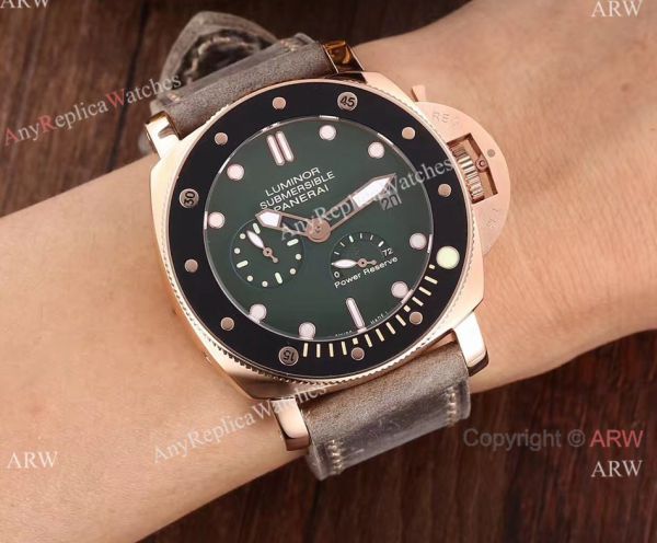 Newest Copy Panerai Luminor Submersible Power Reserve Watch Green Face Newest Copy Panerai Luminor Submersible Power Reserve Watch Green Face