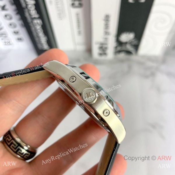 Copy Jaeger-LeCoultre Master Calendar Watch Silver Face Black Leather strap Copy Jaeger-LeCoultre Master Calendar Watch Silver Face Black Leather strap