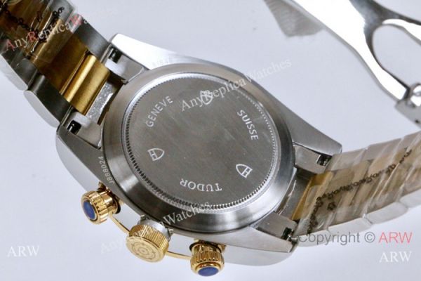 Replica Tudor Heritage Black Bay 42mm Watch Two Tone Black Dial Replica Tudor Heritage Black Bay 42mm Watch Two Tone Black Dial