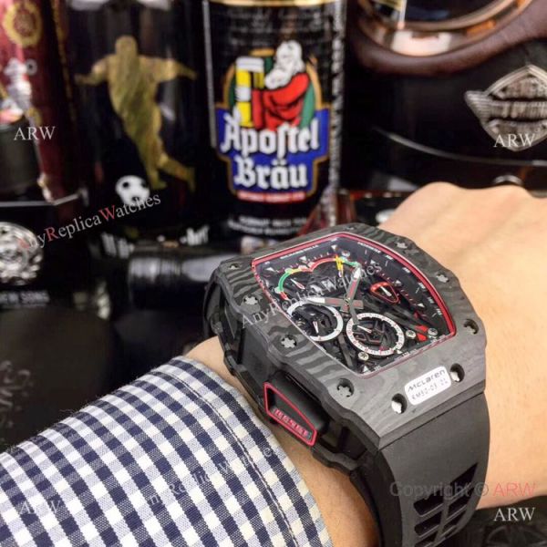Swiss Quality Richard Mille RM50 03-01 McLaren F1 Skeleton Face Watch Carbon case Swiss Quality Richard Mille RM50 03-01 McLaren F1 Skeleton Face Watch Carbon case